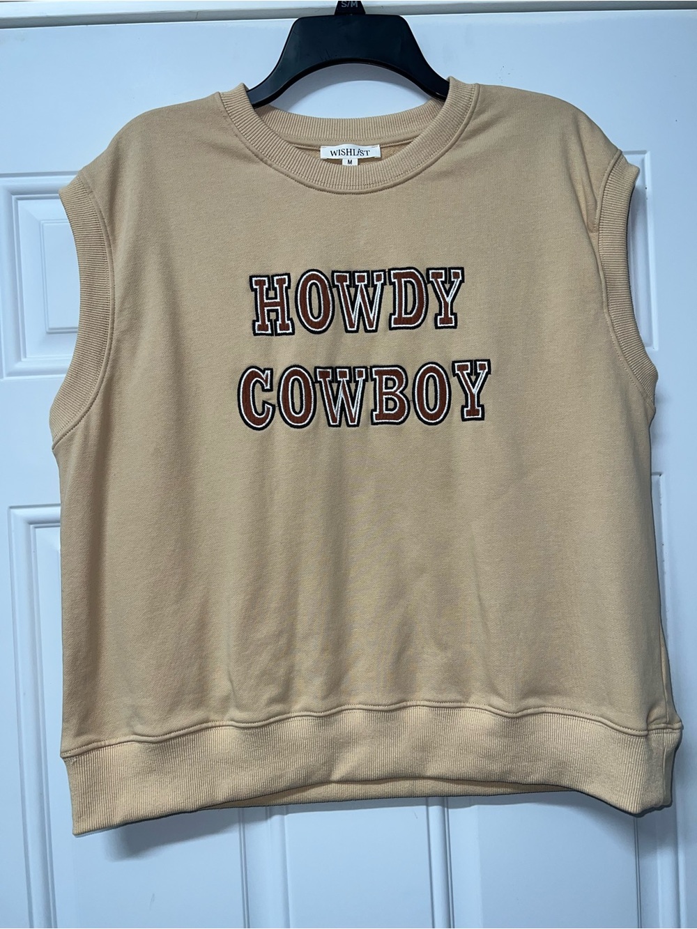 Wishlist Medium Howdy Cowboy French terry top